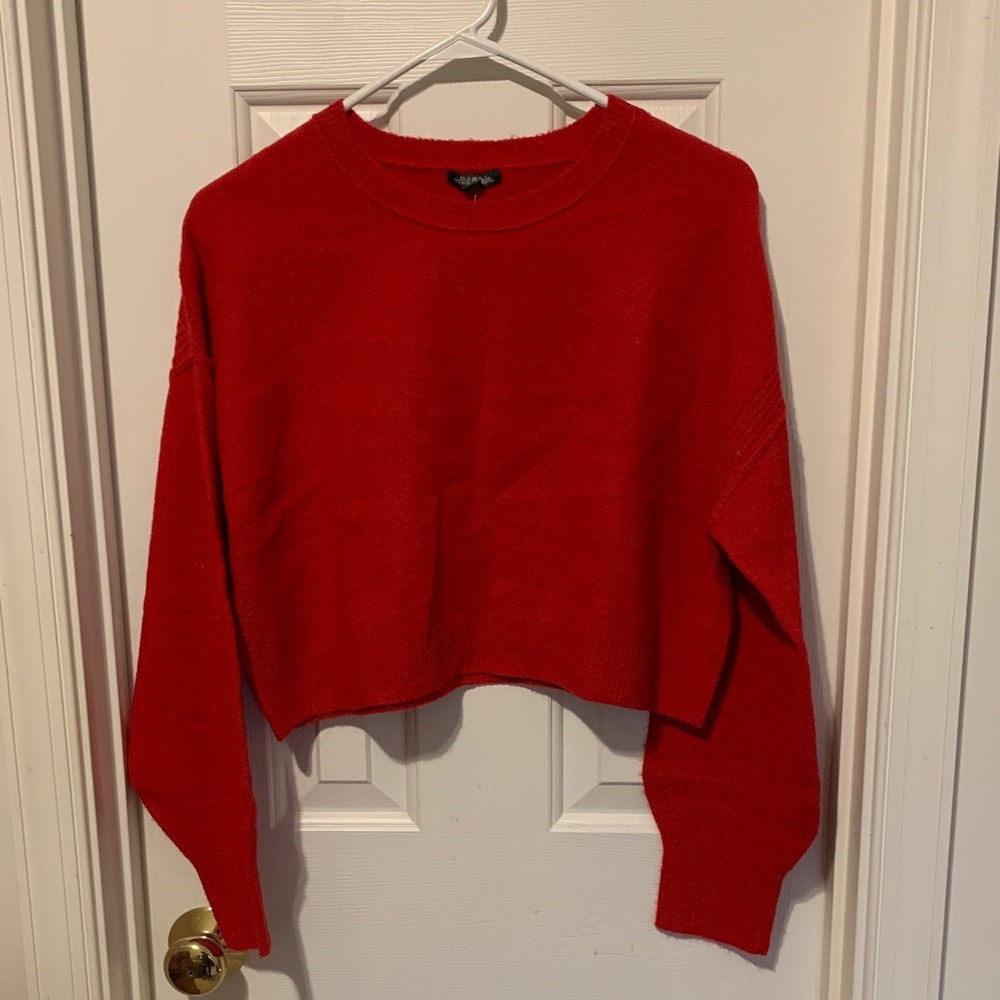 Wild Fable Bright Red Crew Neck Sweater